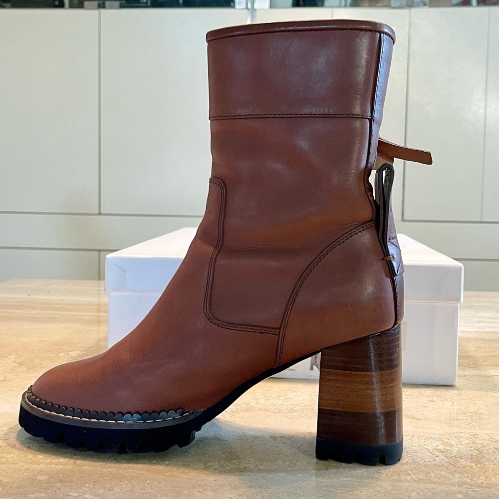See By Chloe Bryn Equestrian Lug Ankle Boot